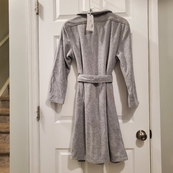 NWT Pluto Women’s Elena Gray Short Robe Sleepwear Winter Size US Medium, EU 40 - Picture 6 of 13